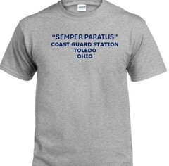 SEMPER PARATUS*COAST GUARD STATION BELLE ISLE* MICHIGAN*INDIVIDUAL PT SHIRT