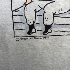 Vintage Beer Shirt Mens Large Gray 90s Budweiser Funny Quote Horse Parody
