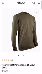 XGO heavyweight Long Sleeve Crew phase 4 Tan 499 size XL MEN