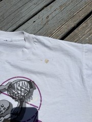 Vintage 90s Hoopfest Basketball Distressed And 1 Tee Shirt Mens Medium White