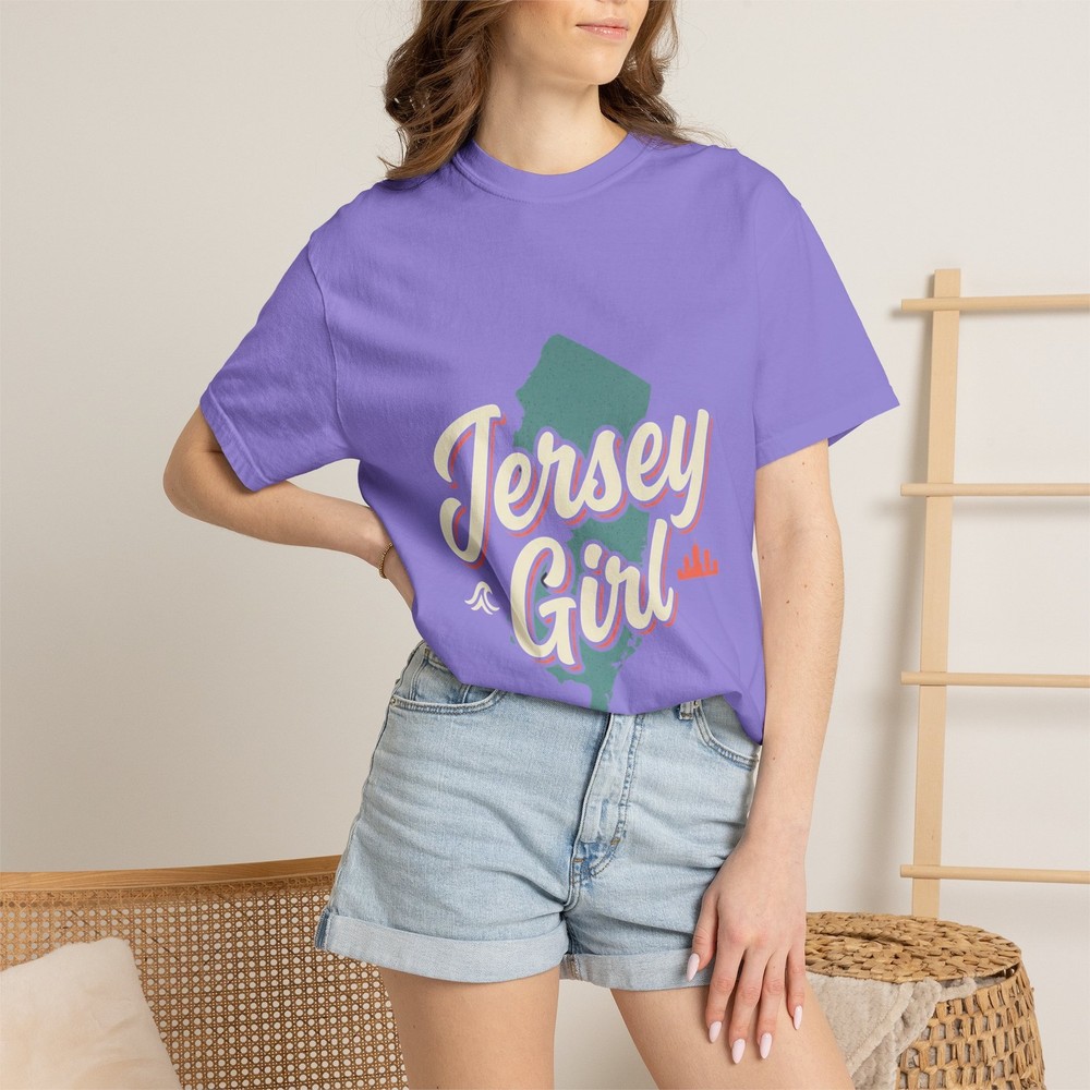 Jersey Girl T-shirt | New Jersey silhouette, script lettering