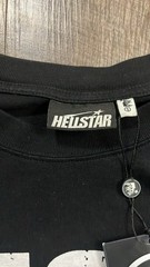 Hellstar Men’s Black Graphic Print Logo Long Sleeve Crew Neck T-Shirt Size S