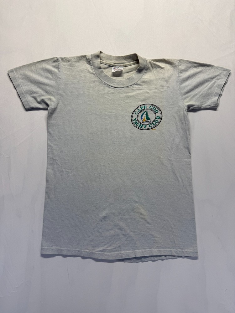 Vintage Stedman Super Hi Cru T Shirt Mens Small Gray Cape Cod Yacht Club Logo