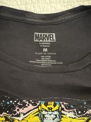 Men’s Marvel Thanos Snap T-Shirt Adult Size Medium M Dark Blue