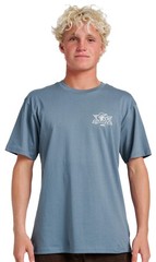 Quiksilver Floral Needs SS T-Shirt – China Blue – New