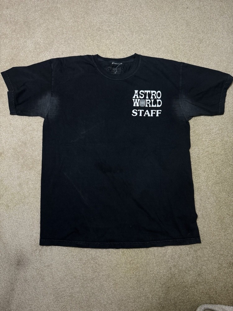 Travis Scott Astroworld Planet Staff T Shirt Black Men’s Size L