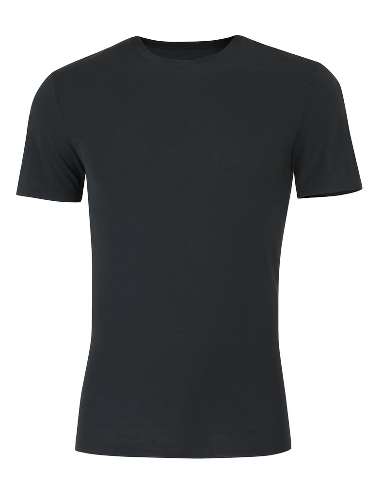 Hanes Perfect Flex Men’s Tee, Black Crewneck Undershirt, 1-Pack