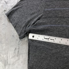 TravisMathew Shirt Mens Large Heather Gray Pima Crewneck Stripe Golf 1MT185
