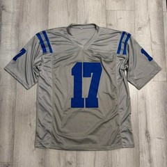 Strachan 17 gray football jersey y2k sportswear oversized streetwear XL