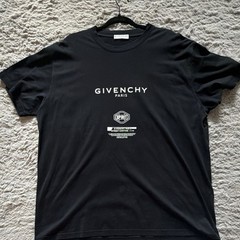 Givenchy Men’s Black XL Cotton Jersey Crew Neck Spirit Logo Graphic T-Shirt