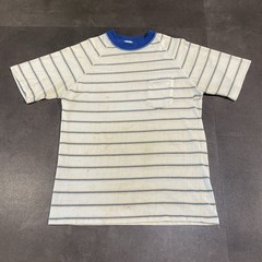 Vintage 60s 70s Montgomery Ward Striped T Shirt XL Distressed Worn Faded Surf