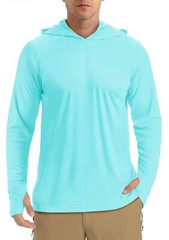 UPF50+ Men’s Long Sleeve Sun Skin Protection T-Shirts Outdoor Fishing Hoodies