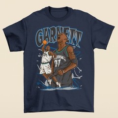 Kevin Garnett Cartoon Style Minnesota Basketball T-Shirt