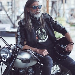 Biker Skull T-Shirt mit Motocross Helm Männer Größe S-5XL