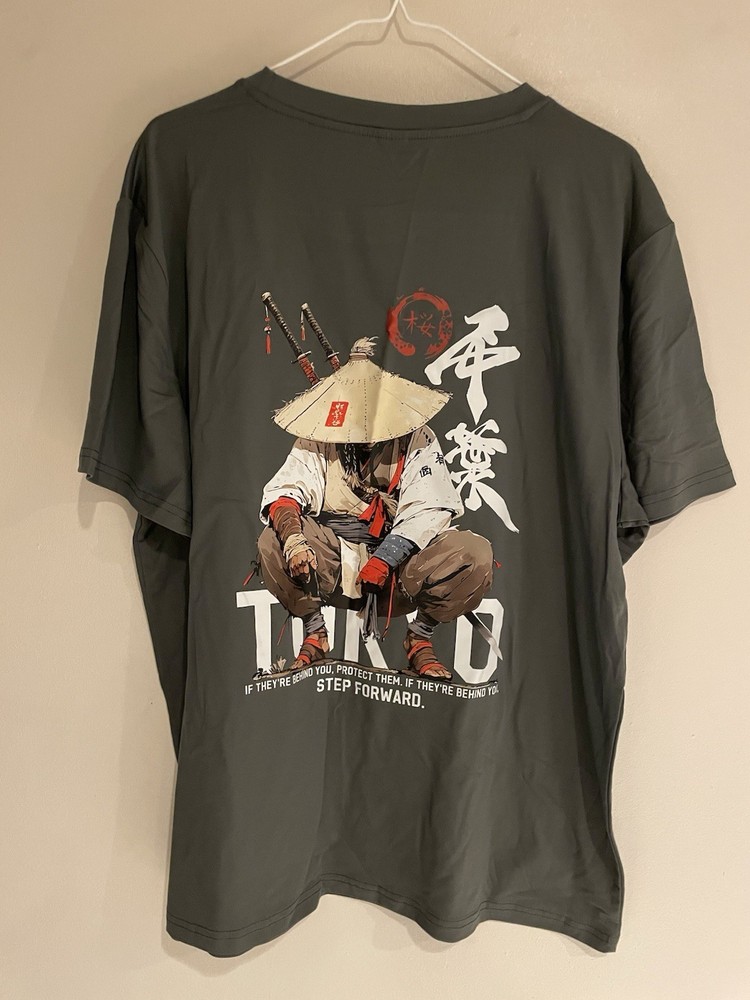 Samurai (Tokyo) Step Forward 3D Printed Single Sided T-shirt Size XL