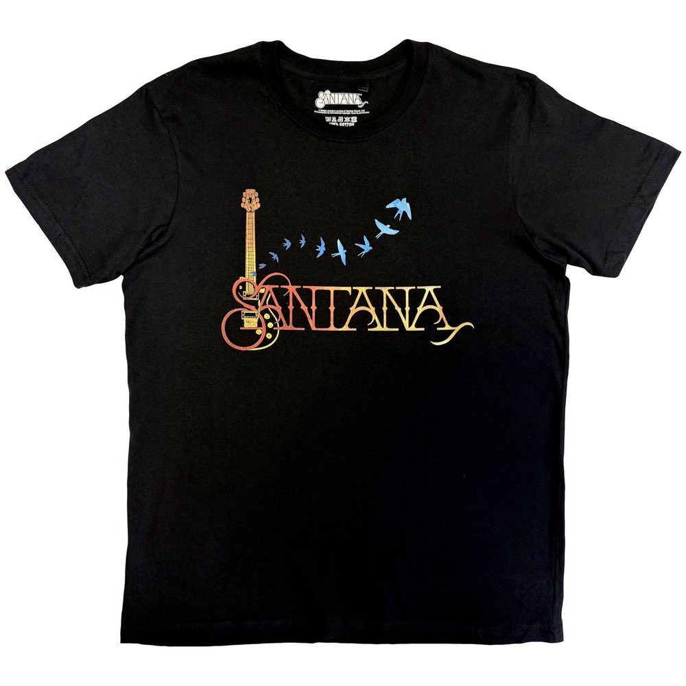 Santana – Guitar & Birds – Black t-shirt