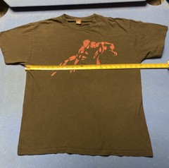 Marvel Spiderman Mad Engine XL Black Shirt w Red Foil Paint 24” Pit To Pit