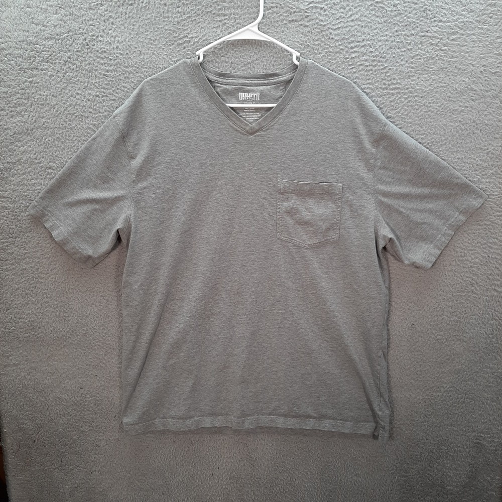 Duluth Trading Co Shirt Adult Large Gray Longtail T Workwear Grunge Outdoors