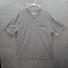 Duluth Trading Co Shirt Adult Large Gray Longtail T Workwear Grunge Outdoors