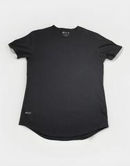 BYLT Drop Cut Short Sleeve T-Shirt Black Mens Size M Premium Basics Athletic Fit