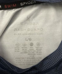 Spider Swim rash guard Mans Large Long Sleeve Shirt