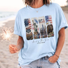 USA 250th Anniversary T-Shirt, Route 66, Statue of Liberty Tee, Land Of The Free