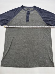 Levis Strauss Henley T-shirt Men M Gray Logo .#48134