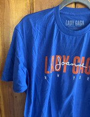 AUTHENTIC NWOT Lady Gaga JOANNE Tour NEW YORK SHOW Merch – Blue Shirt – Size L