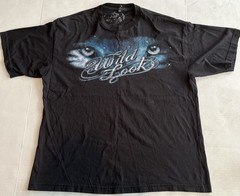 Wild Look Wolf Double Sided Backhit T Shirt L/XL Black