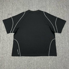 Mertra Raglan Sleeve Oversized T-Shirt with Seam Line Embroidered Logo