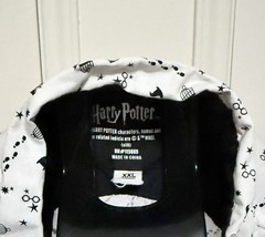 Harry Potter Mens White & Black 2XL Icons All Over Print Button Down Shirt