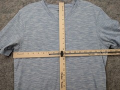 Express T Shirt Mens Medium Blue Flex Stretch V Neck Short Sleeve Comfort Preppy
