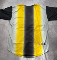 VTG 90’s Fubu League Men’s Sz XL Baseball Jersey Shirt Black Yellow Embroidered