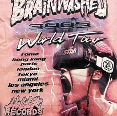 Hellstar Men’s Pink Brainwashed 3005 World Tour Graphic Tee, Crew Neck, 10