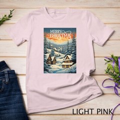 Christmas Church in the Mountains A Peaceful Scene #2 Funny Unisex T-shirt