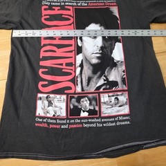 Scarface Tony Montana Movie Graphic T-Shirt Ripple Junction Black Size L NWOT