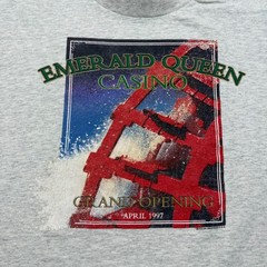 Vintage 1997 Emerald Queen Casino Grand Opening Graphic Promo T-Shirt – Large