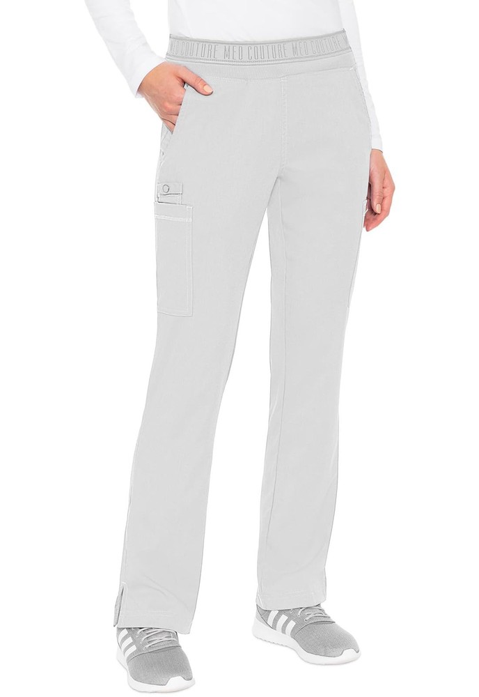 Women Yoga Pull On Pant 7 Pockets Rib Knit Waistband 2Way Stretch MC7739