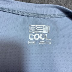 32 Degrees Cool Long Sleeve Shirt Mens XL Blue Gray Performance Mesh Crew Neck