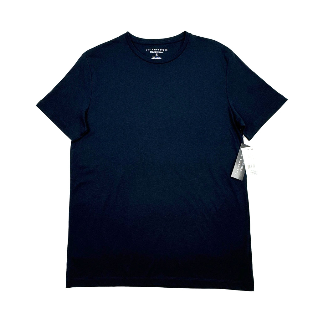 The Mens Store Bloomingdales Shirt Mens Small True Navy Supima Cotton Crewneck