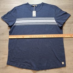 NWT MARINE LAYER VINTAGE HEAVY SLUB STRIPE TEE MENS XL NAVY BLUE PREPPY Y2K NEW