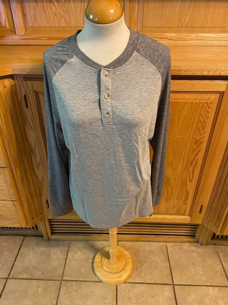 NWOT Shein Men’s Medium Long Sleeve Grey Tee T-Shirt Classic Casual Everyday