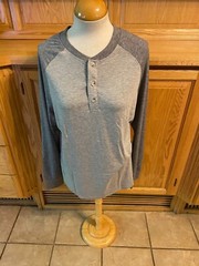 NWOT Shein Men’s Medium Long Sleeve Grey Tee T-Shirt Classic Casual Everyday