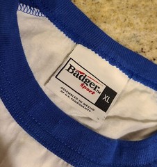Vintage? New York Raglan Shirt Mens XL Badger Sport Blue White Jersey Y2K