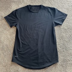 BYLT Shirt Men Medium Black Solid Drop Cut Lux Basic Tee Essential Crew Neck M