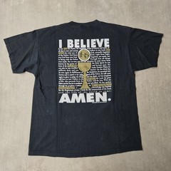 Vintage 90s Catholic Apostle’s Creed Double Sided Tshirt Size XL