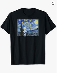 Starry Night Snoopy & Woodstock Balloon T-Shirt