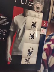 SPYDER Men’s 5-Pack 100% Soft Cotton Crew Neck White T-Shirts NWT $90 NIB