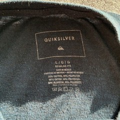 Quiksilver Graphic Tee Dark Blue Yellow Spellout