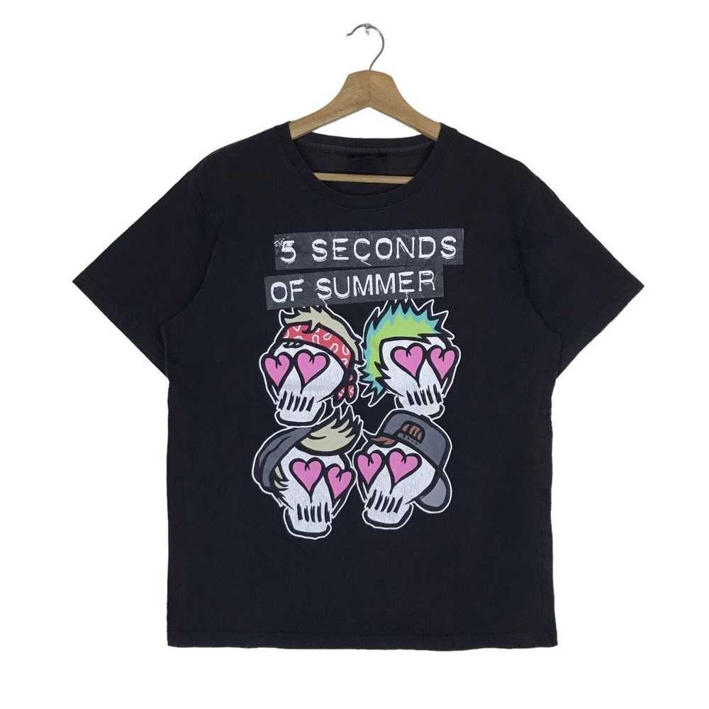 5 Seconds Of Summer 5SOS Heart Love Cute Black Shirt S-5XL Unisex 1P1266